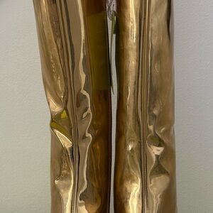 Gianni Bini RYLEE Metallic Bold Gold WIDE CALF Boots